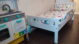 Cama Infantil Ikea KRITTER + Somier +  Barandilla