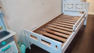 Cama Infantil Ikea KRITTER + Somier +  Barandilla