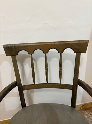 Coppia poltroncine vintage legno e similpelle