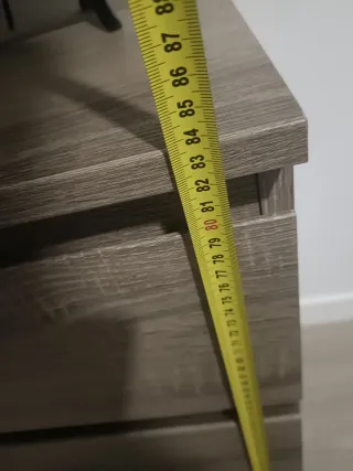 Cómoda 3 cajones madera gris