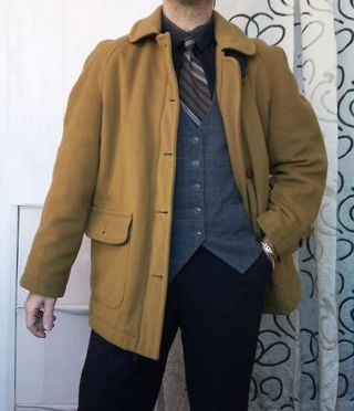 Brooksfield Cappotto Uomo Vintage 1971 cashmere