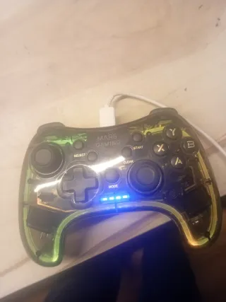 Mando PC Mars Gaming LED Azul