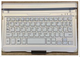 Teclado Samsung Bluetooth Plata y Blanco
