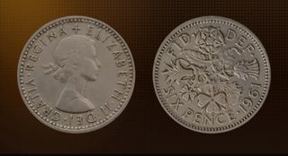 Moneta 6 Pence Regno Unito 1961