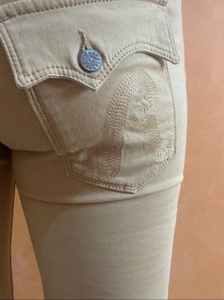 Pantaloni Replay Donna Beige Skinny Taglia 36