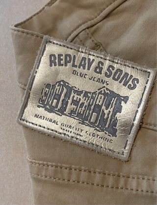 Pantaloni Replay Donna Beige Skinny Taglia 36