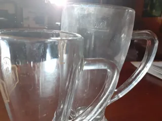 set 2 boccali bicchieri birra Poretti 0,2L e 0,4L