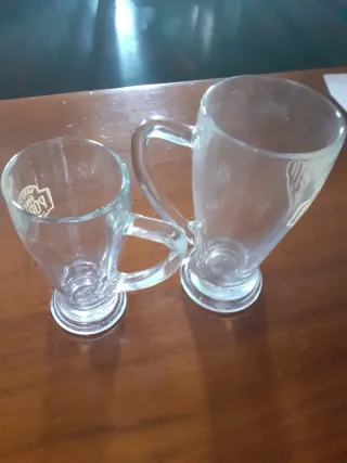 set 2 boccali bicchieri birra Poretti 0,2L e 0,4L