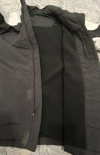 Parka hombre gris azulado y beige