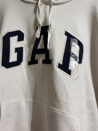 Sudadera GAP Blanca con Logo Azul