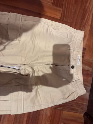 Pantalones cargo beige mujer talla 36