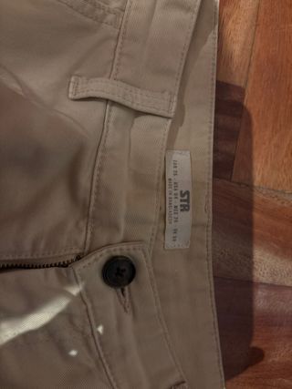 Pantalones cargo beige mujer talla 36