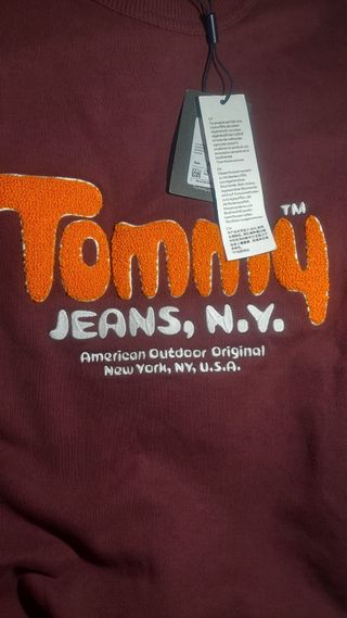 Sudadera Tommy Jeans Roja Talla XS