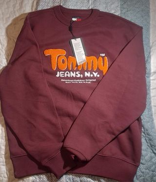 Sudadera Tommy Jeans Roja Talla XS