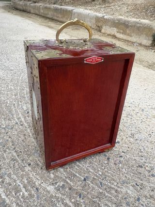 Joyero Chino Antiguo Madera y Jade