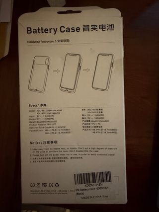 Funda Batería iPhone X 6000mAh