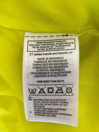 Chaleco acolchado Adidas negro con capucha