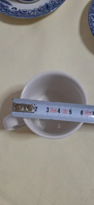 Juego de café Churchill azul y blanco