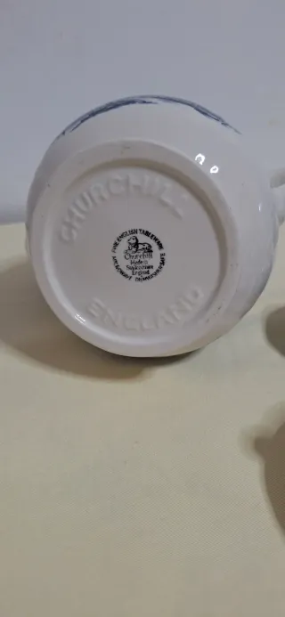 Juego de café Churchill azul y blanco