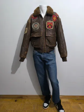 Chaqueta aviador cuero