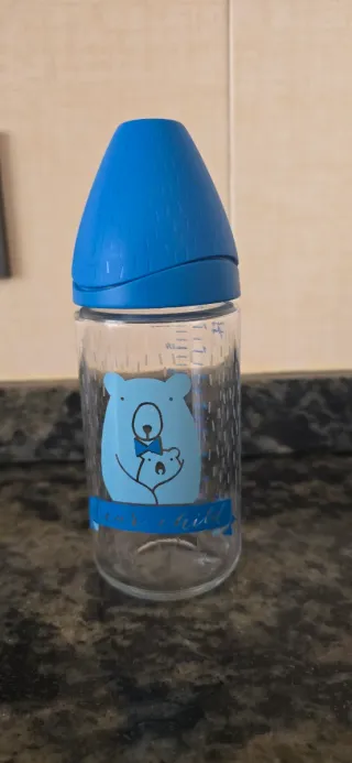 Biberón Cristal Suavinex Oso Azul