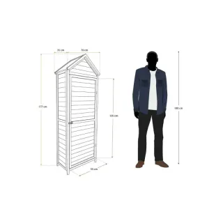 Armario Exterior Madera Candy 35x70x177cm