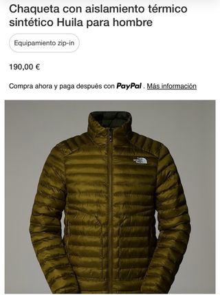 Chaqueta the north face Huila Térmica Sintética