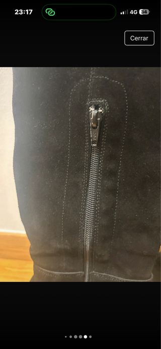 Botas altas negras de ante