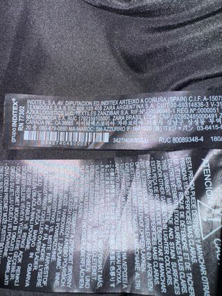 Chaqueta efecto piel ZARA Negra con ENVÍO GRATIS