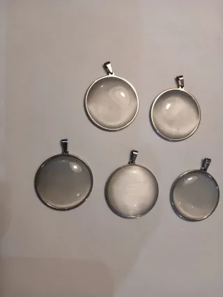 Lote 5 Colgantes Cristal Redondos