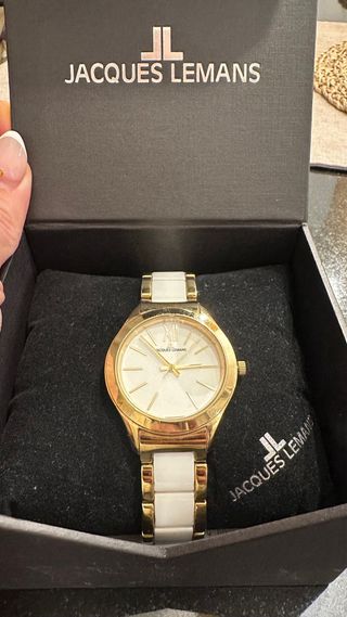 Reloj Jacques Lemans Oro y Blanco