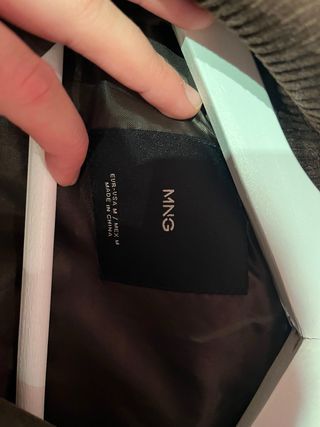 Chaqueta Mango verde y marrón Talla M