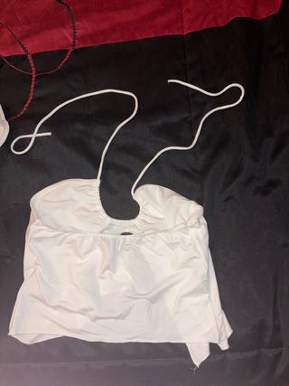 Top blanco halter