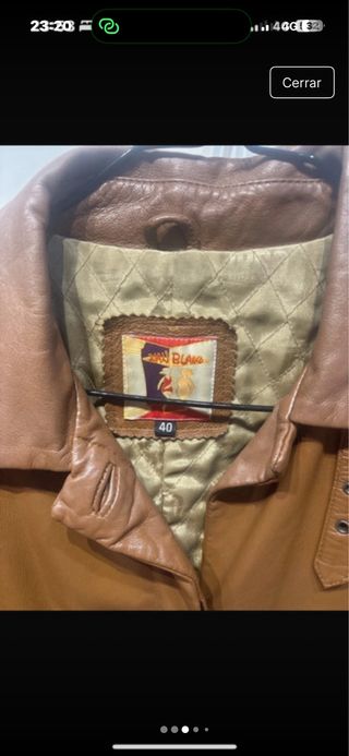 Abrigo de piel marrón