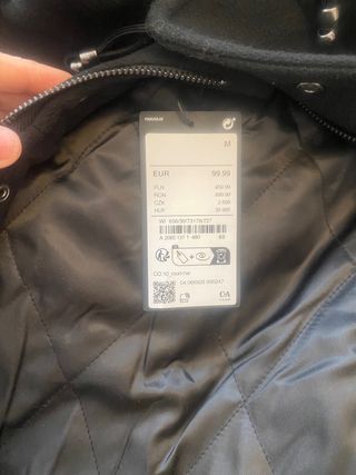 Abrigo paño negro hombre