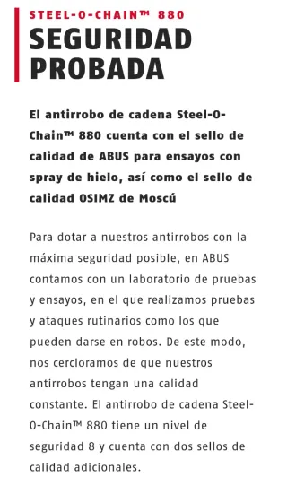 Candado Bicicleta ABUS Steel-O-Chain(TM) 880