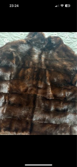 Chaqueta de pelo marrón Talla 42