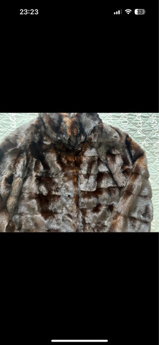 Chaqueta de pelo marrón Talla 42