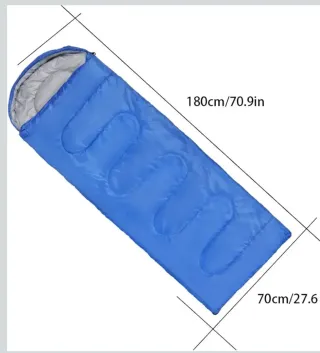 Saco de dormir azul impermeable