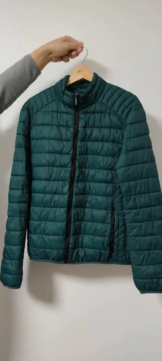 Abrigo acolchado hombre verde