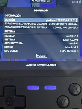 Consola Portátil KNULLI GLADIATOR Negra