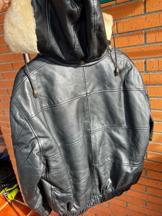 Cazadora Piel Negra Codina