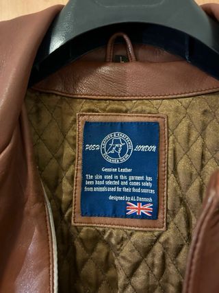 Chaqueta Cuero Vintage Marrón