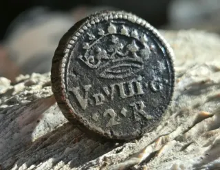 Moneda 2 Reales Luis XIII Francia