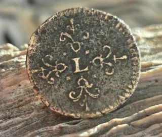 Moneda 2 Reales Luis XIII Francia