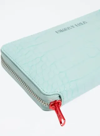 Bimba y Lola Cartera Verde Agua Cocodrilo