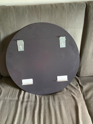 Espejo Redondo con marco fileteado negro, 60cm