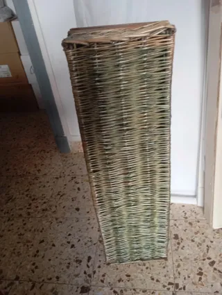 Caja Baúl Decorativo Mimbre y Madera