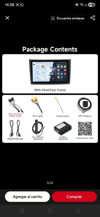 Pantalla Carplay para Volvo XC90 del 2004 al 2014