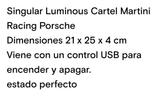 N 52 Cartel luminoso Martini Racing Team